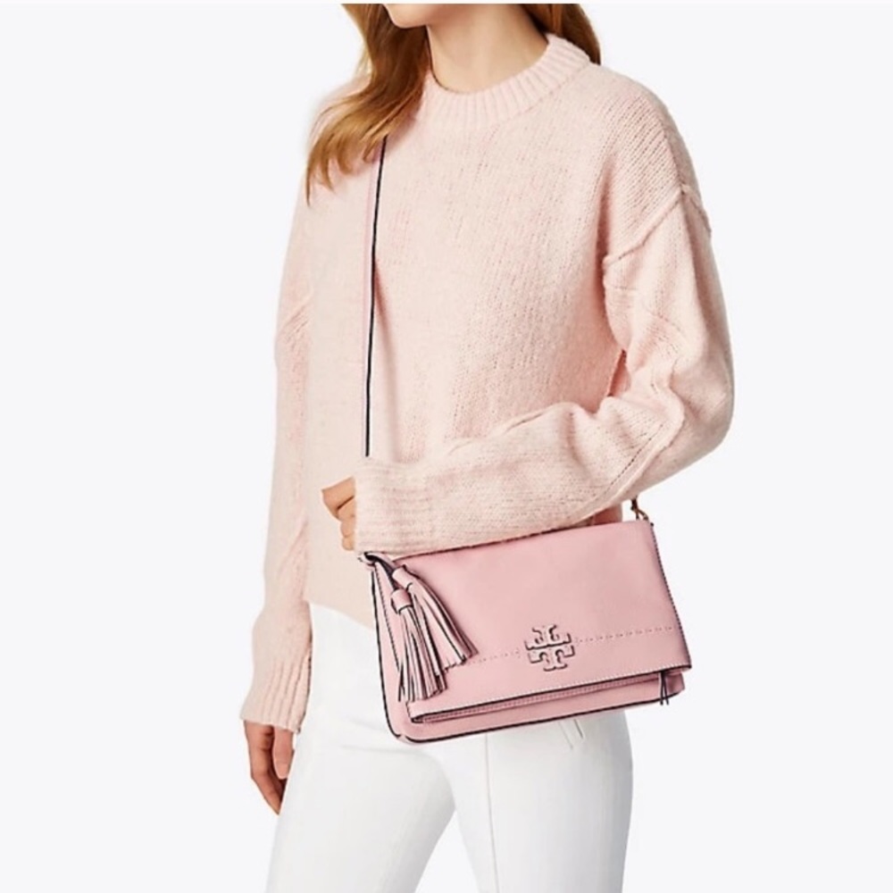 NWT Tory Burch McGraw crossbody bag pink HP💥 - Picture 2 of 6